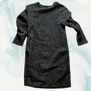 Topshop black and gray 3/4 sleeve shirt dress